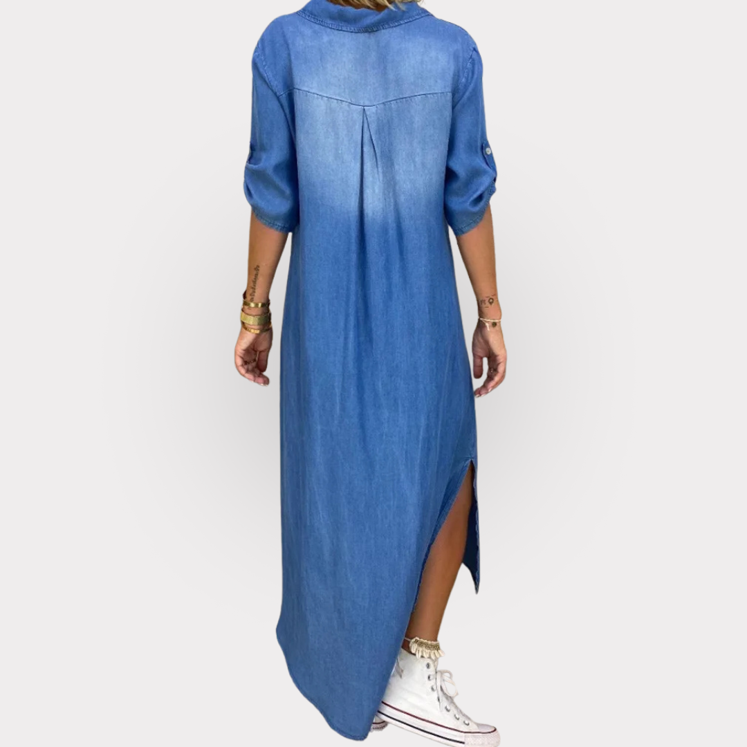 Lea | Robe longue en denim