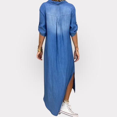 Lea | Robe longue en denim