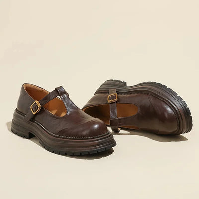 Mary Janes - Élégante Chaussure en Cuir